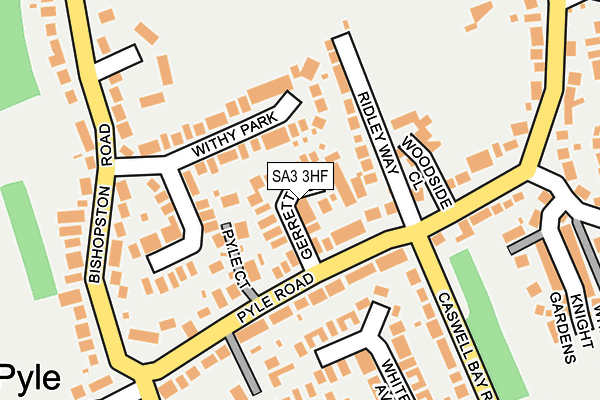 SA3 3HF map - OS OpenMap – Local (Ordnance Survey)