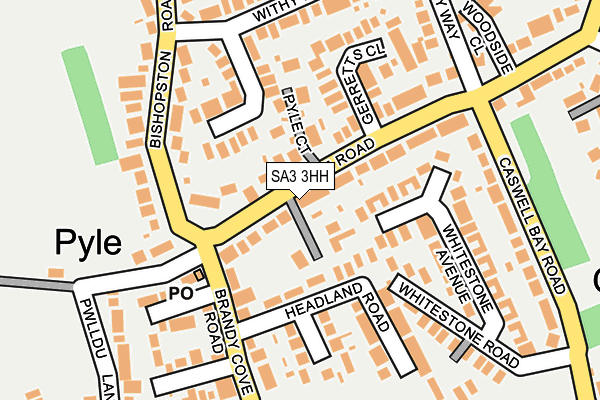 SA3 3HH map - OS OpenMap – Local (Ordnance Survey)