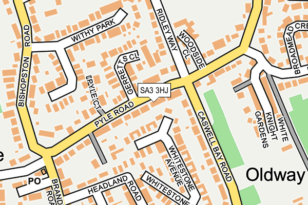 SA3 3HJ map - OS OpenMap – Local (Ordnance Survey)