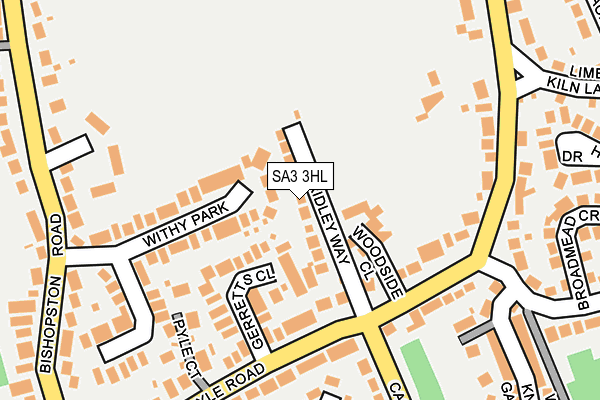 SA3 3HL map - OS OpenMap – Local (Ordnance Survey)