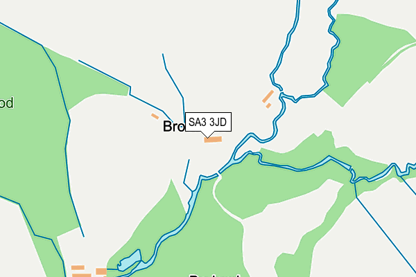 SA3 3JD map - OS OpenMap – Local (Ordnance Survey)