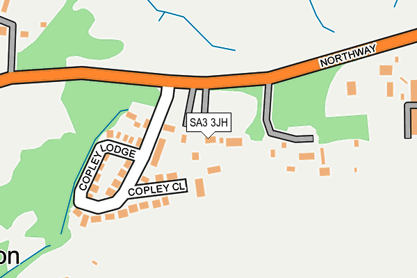 SA3 3JH map - OS OpenMap – Local (Ordnance Survey)