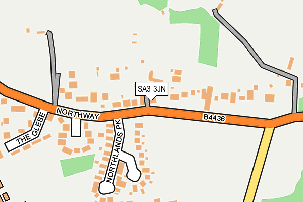 SA3 3JN map - OS OpenMap – Local (Ordnance Survey)