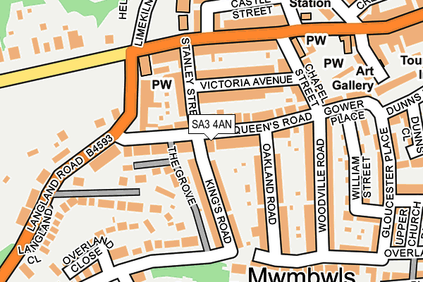 SA3 4AN map - OS OpenMap – Local (Ordnance Survey)