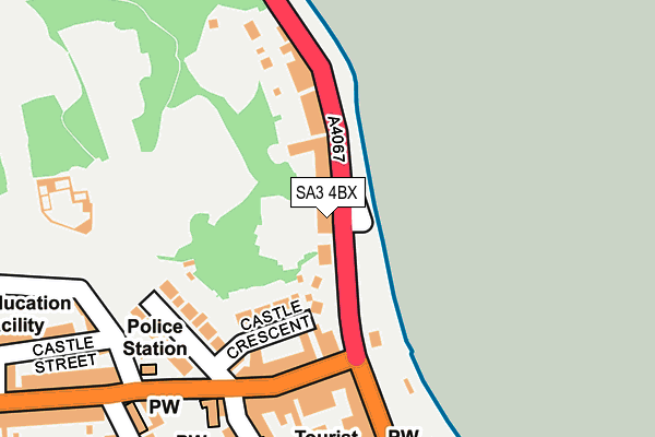 SA3 4BX map - OS OpenMap – Local (Ordnance Survey)