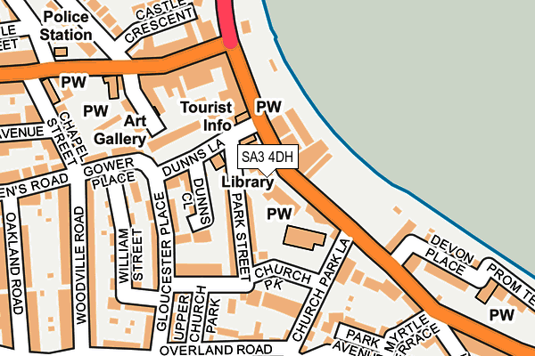 SA3 4DH map - OS OpenMap – Local (Ordnance Survey)