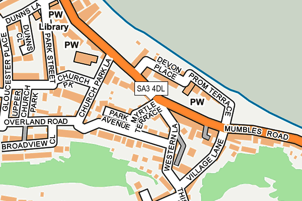 SA3 4DL map - OS OpenMap – Local (Ordnance Survey)