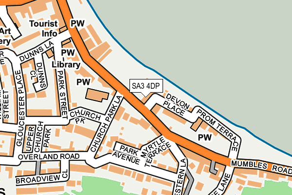 SA3 4DP map - OS OpenMap – Local (Ordnance Survey)