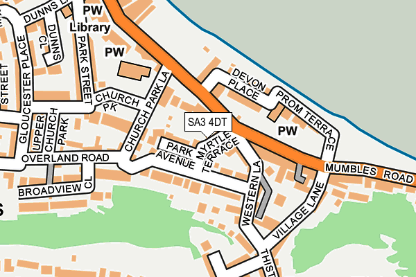 SA3 4DT map - OS OpenMap – Local (Ordnance Survey)