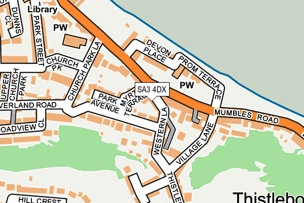 SA3 4DX map - OS OpenMap – Local (Ordnance Survey)