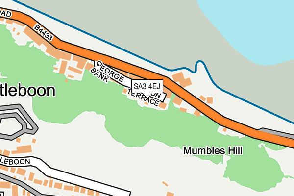 SA3 4EJ map - OS OpenMap – Local (Ordnance Survey)