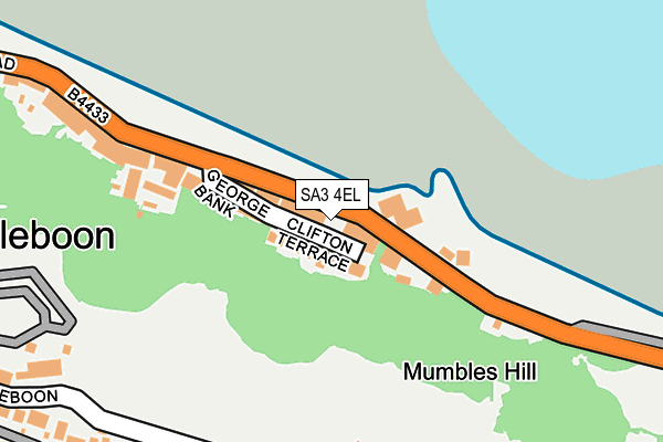 SA3 4EL map - OS OpenMap – Local (Ordnance Survey)