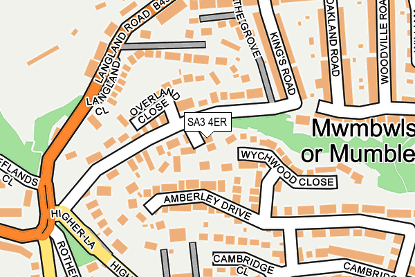 SA3 4ER map - OS OpenMap – Local (Ordnance Survey)