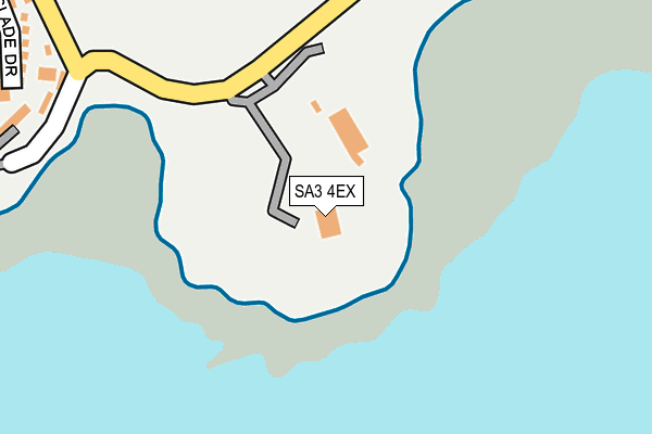 SA3 4EX map - OS OpenMap – Local (Ordnance Survey)