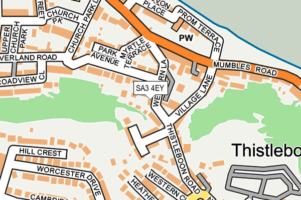 SA3 4EY map - OS OpenMap – Local (Ordnance Survey)