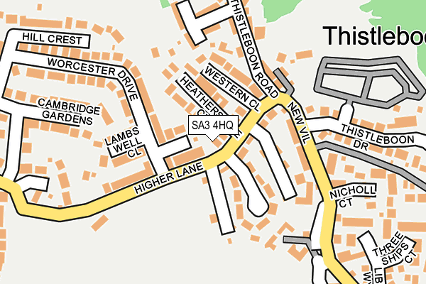 SA3 4HQ map - OS OpenMap – Local (Ordnance Survey)