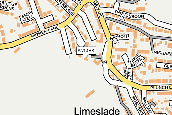 SA3 4HS map - OS OpenMap – Local (Ordnance Survey)