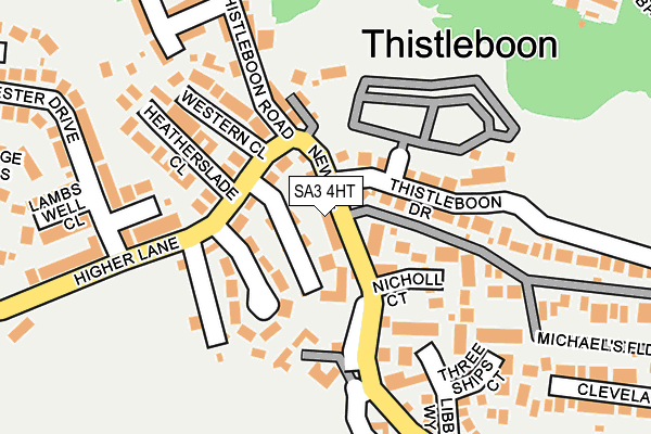 SA3 4HT map - OS OpenMap – Local (Ordnance Survey)