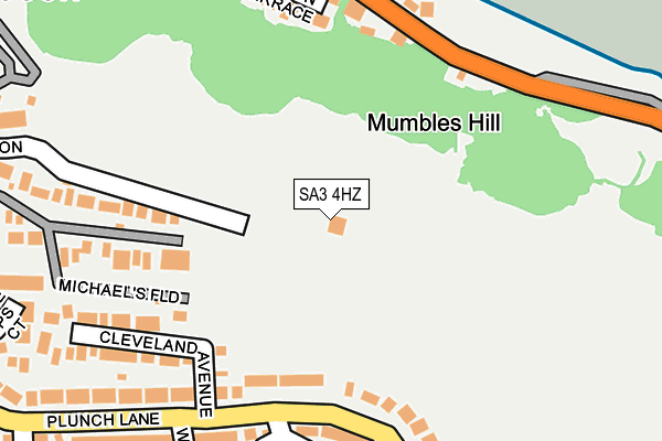 SA3 4HZ map - OS OpenMap – Local (Ordnance Survey)