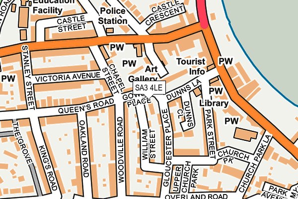 SA3 4LE map - OS OpenMap – Local (Ordnance Survey)