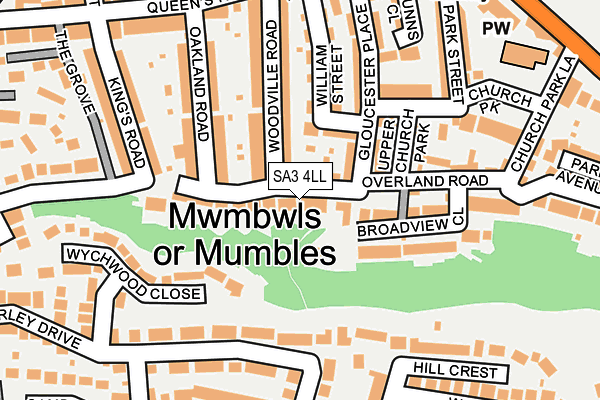 SA3 4LL map - OS OpenMap – Local (Ordnance Survey)