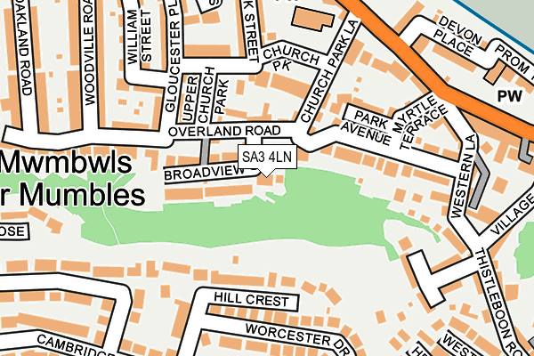 SA3 4LN map - OS OpenMap – Local (Ordnance Survey)