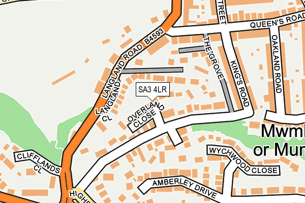 SA3 4LR map - OS OpenMap – Local (Ordnance Survey)