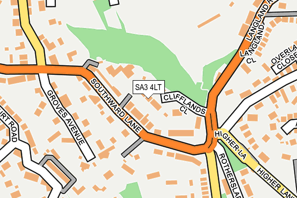 SA3 4LT map - OS OpenMap – Local (Ordnance Survey)
