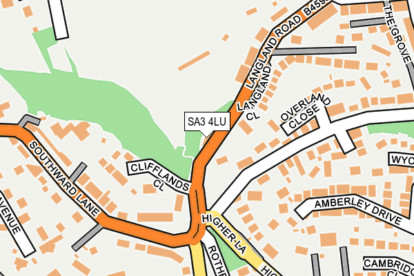 SA3 4LU map - OS OpenMap – Local (Ordnance Survey)