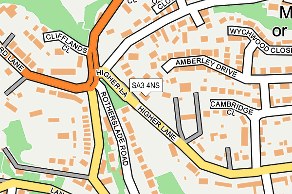 SA3 4NS map - OS OpenMap – Local (Ordnance Survey)