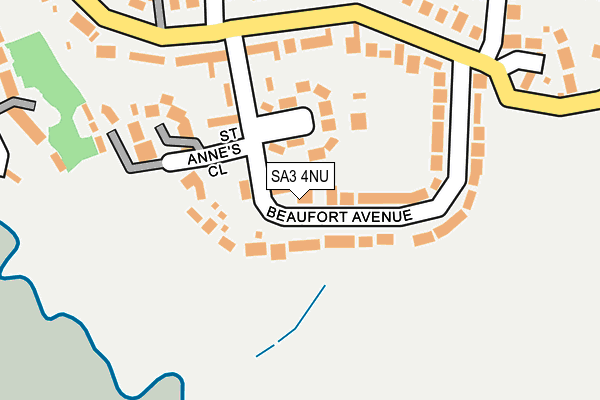 SA3 4NU map - OS OpenMap – Local (Ordnance Survey)