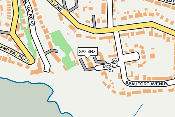 SA3 4NX map - OS OpenMap – Local (Ordnance Survey)