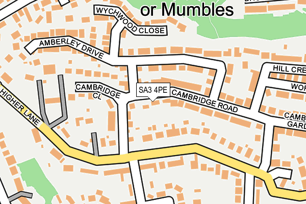 SA3 4PE map - OS OpenMap – Local (Ordnance Survey)