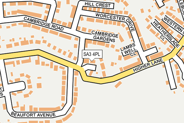 SA3 4PL map - OS OpenMap – Local (Ordnance Survey)