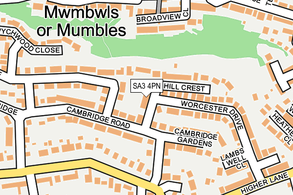 SA3 4PN map - OS OpenMap – Local (Ordnance Survey)