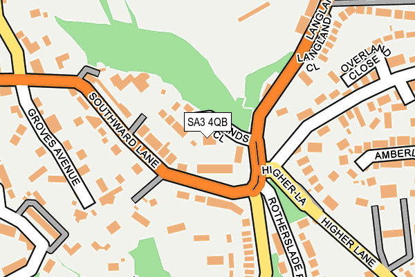 SA3 4QB map - OS OpenMap – Local (Ordnance Survey)