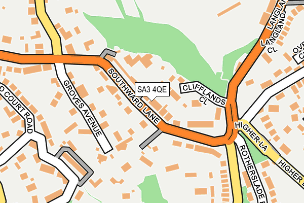 SA3 4QE map - OS OpenMap – Local (Ordnance Survey)
