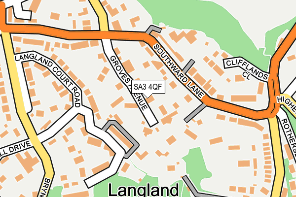 SA3 4QF map - OS OpenMap – Local (Ordnance Survey)