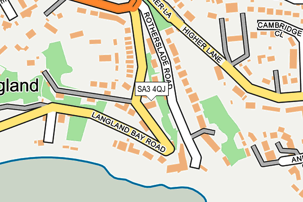 SA3 4QJ map - OS OpenMap – Local (Ordnance Survey)