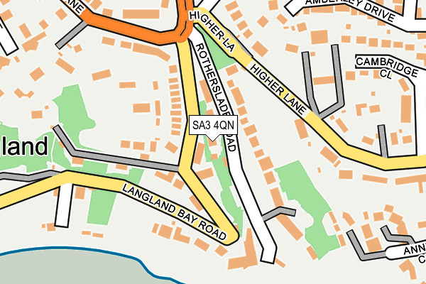 SA3 4QN map - OS OpenMap – Local (Ordnance Survey)