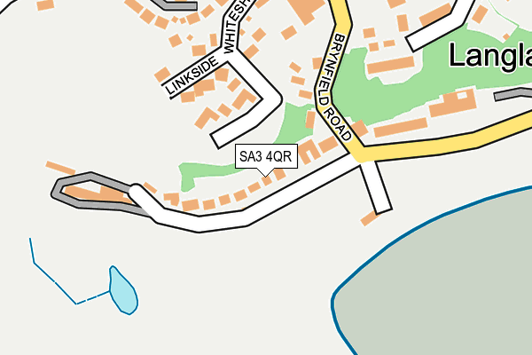 SA3 4QR map - OS OpenMap – Local (Ordnance Survey)