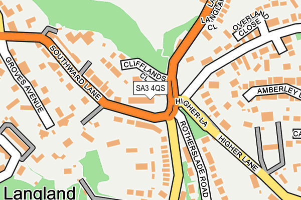 SA3 4QS map - OS OpenMap – Local (Ordnance Survey)