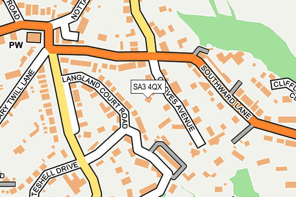 SA3 4QX map - OS OpenMap – Local (Ordnance Survey)