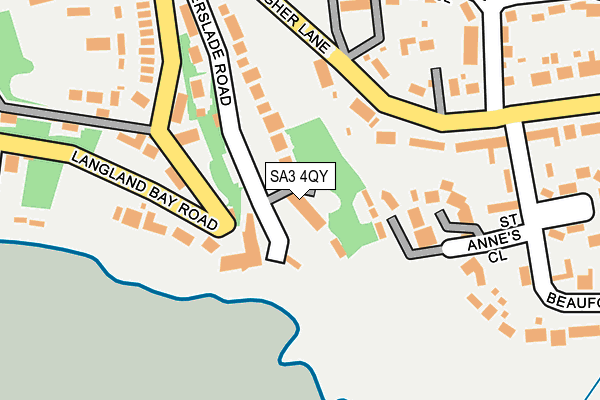 SA3 4QY map - OS OpenMap – Local (Ordnance Survey)