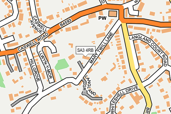 SA3 4RB map - OS OpenMap – Local (Ordnance Survey)