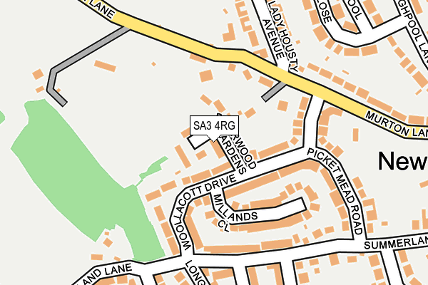 SA3 4RG map - OS OpenMap – Local (Ordnance Survey)