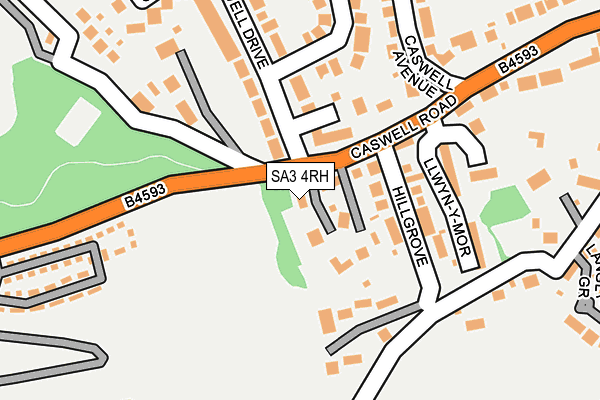 SA3 4RH map - OS OpenMap – Local (Ordnance Survey)