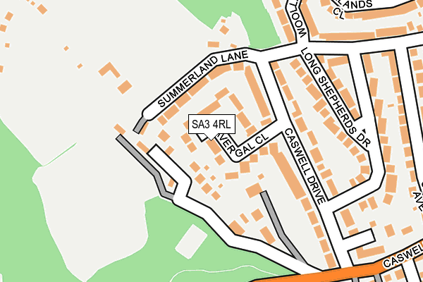 SA3 4RL map - OS OpenMap – Local (Ordnance Survey)