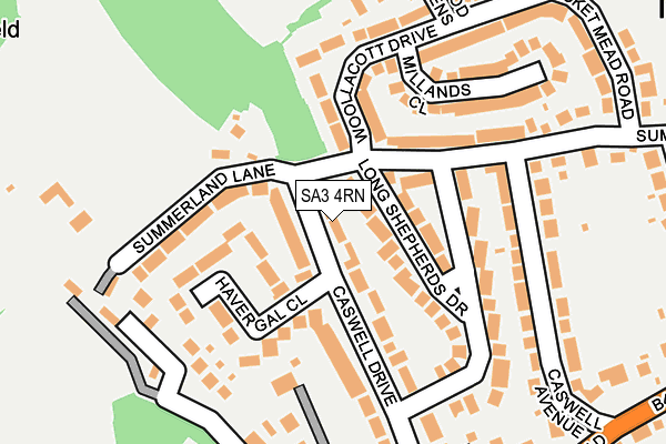 SA3 4RN map - OS OpenMap – Local (Ordnance Survey)