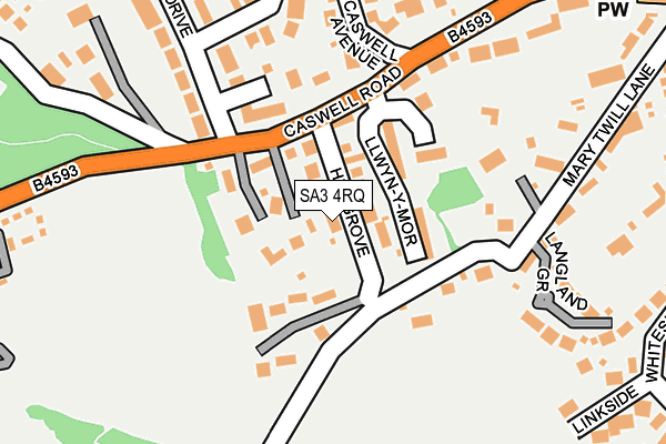 SA3 4RQ map - OS OpenMap – Local (Ordnance Survey)